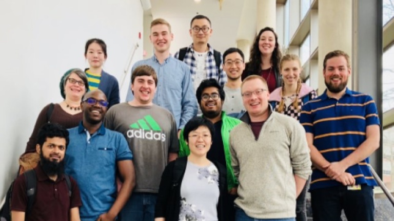 Toxicology students with guest speaker Dr. Xin Hu from Emory University.